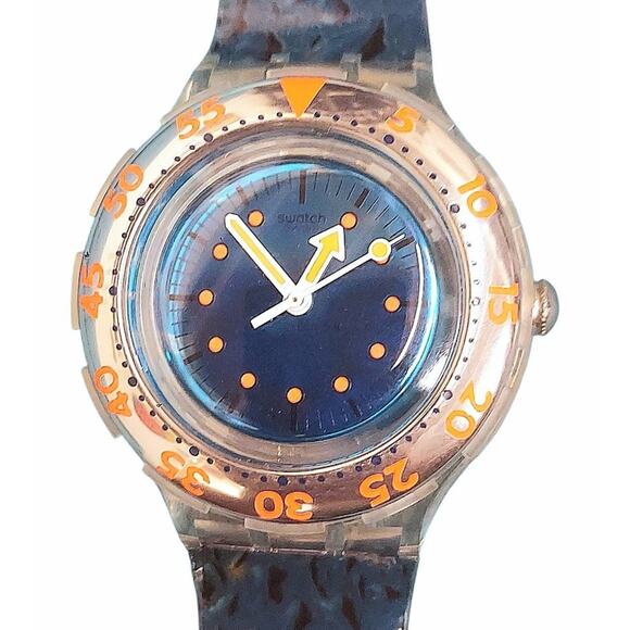 Vintage Swatch Scuba watch WATER DROP SDK123 rare Diver Swiss Quartz 8200IS - Picture 2 of 8